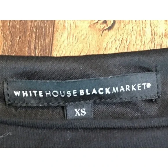White House Black Market Black Dress Women's LBD Stretch Short Sleeve XS - Picture 6 of 7